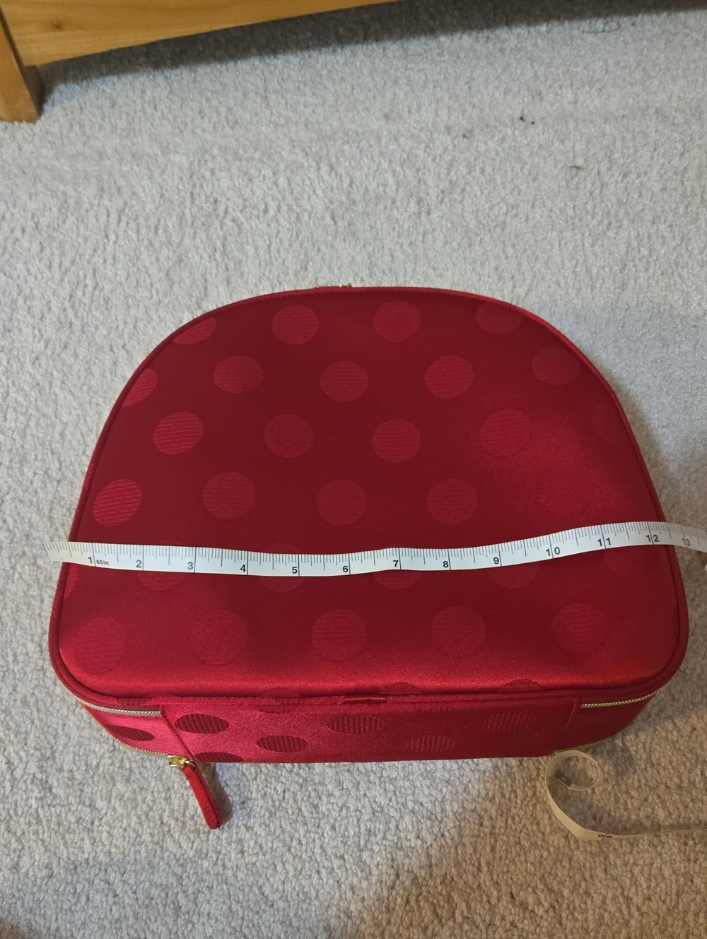 Estee Lauder Red Polka Dot Top-Handle Travel Makeup Case